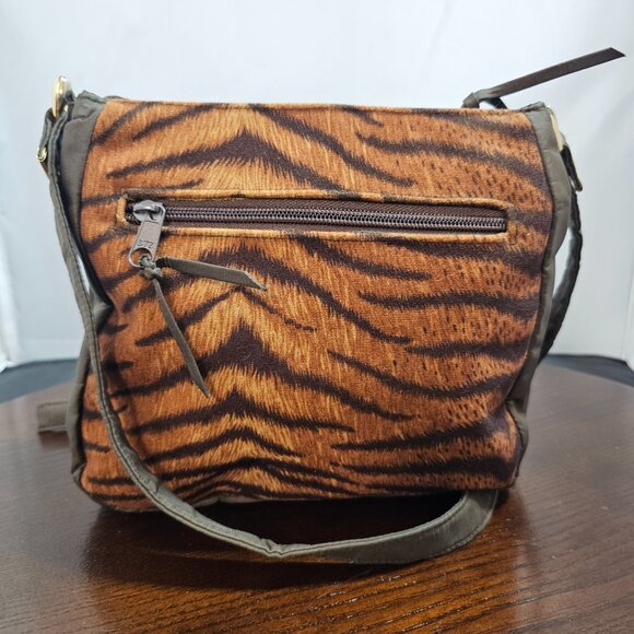 Warren Reed Vintage Tiger Print Crossbody - Picture 2 of 3